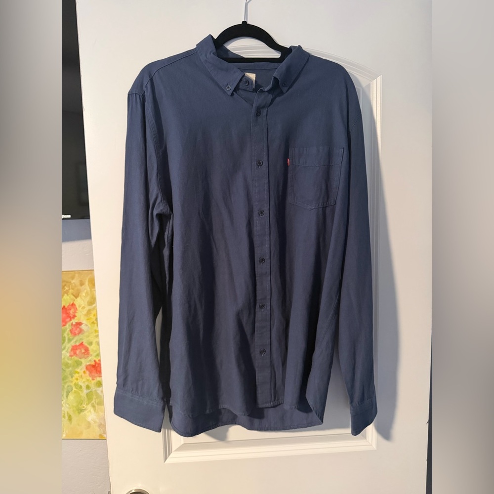 Levi's Navy Casual Button-Down Shirt